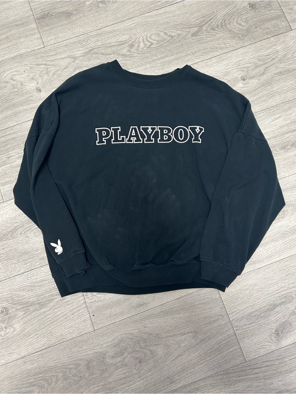 Playboy by PacSun Outline Spellout Fleece Crewneck Small
